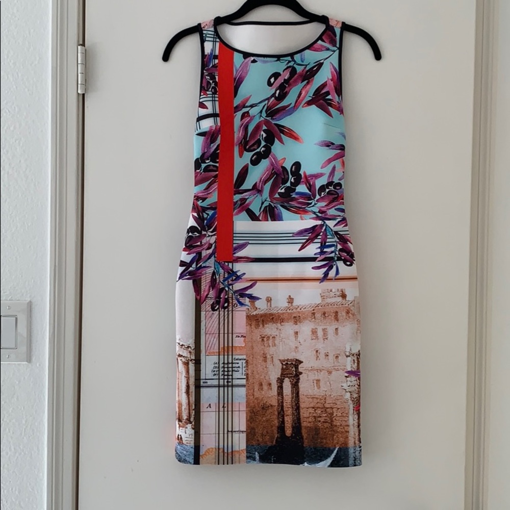 Clover Canyon Neoprene fitted print dress